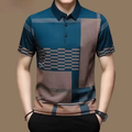 3D Print Geometric Splicing Polo Shirt For Men Colorful Pattern T-Shirts Summer Street Casual Short Sleeve Loose Tops Lapel Tees