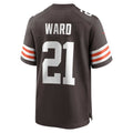 My Store C.Browns #21 Denzel Ward Brown Game Stitched Jerseys