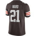 My Store C.Browns #21 Denzel Ward Brown Vapor Limited Stitched Jerseys
