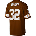My Store C.Browns #32 Jim Brown Mitchell & Ness Brown Big & Tall Retired Player Replica Stitched Jerseys