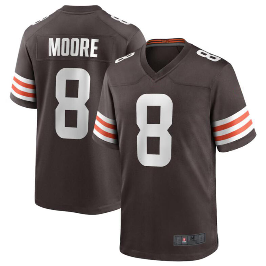My Store C.Browns #8 Elijah Moore Brown Game Retired Player Jersey American Stitched Jerseys