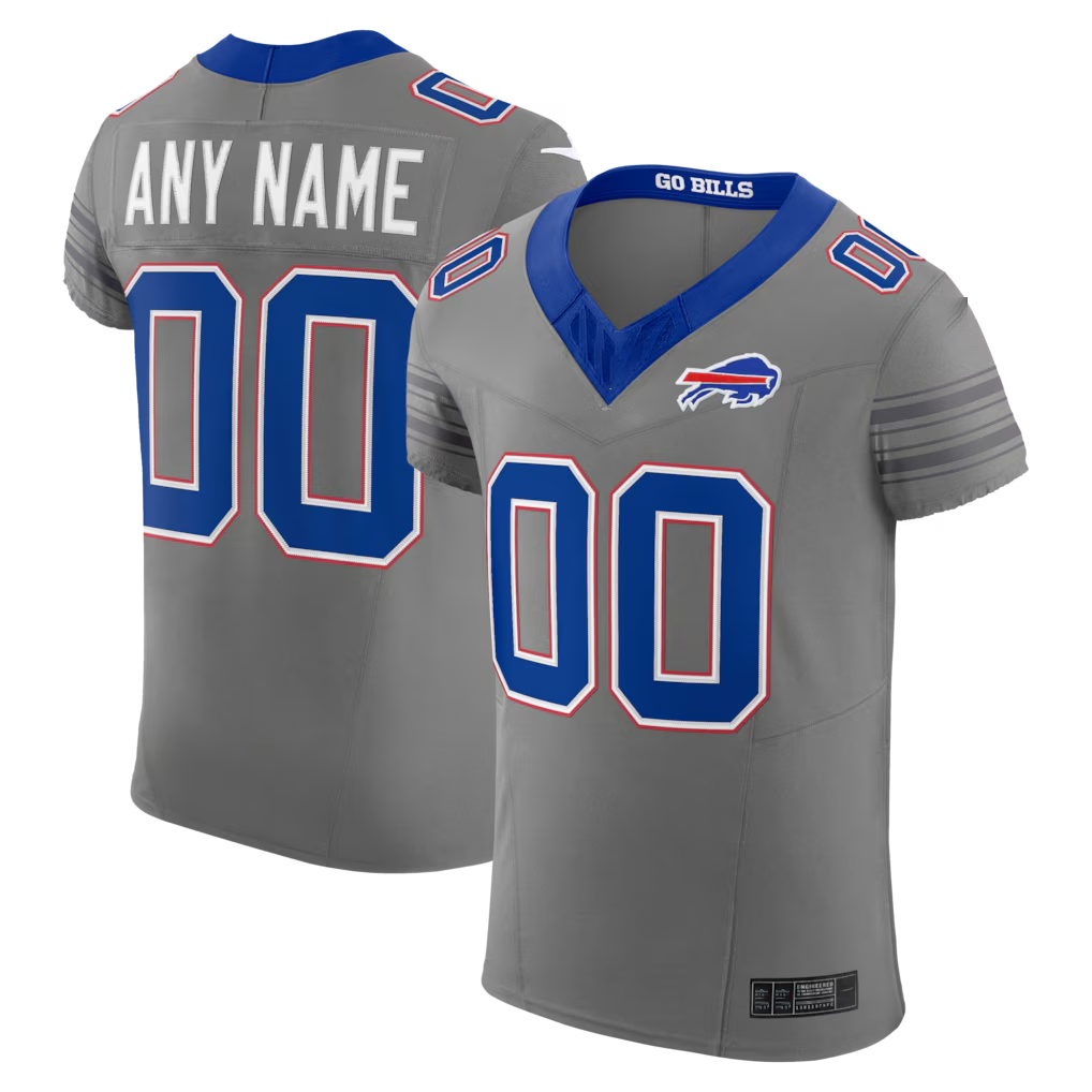 My Store Custom B.Bills Gray Nickel City Vapor F.U.S.E. Custom Elite Stitched Jerseys
