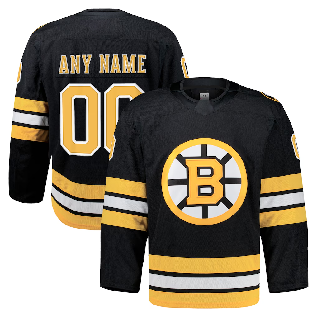 My Store Custom B.Bruins Black Home Authentic Pro Stitched Jerseys