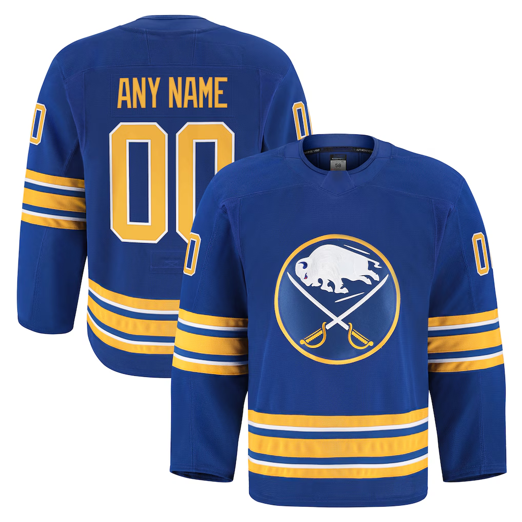 My Store Custom B.Sabres Royal Home Authentic Pro Stitched Jerseys