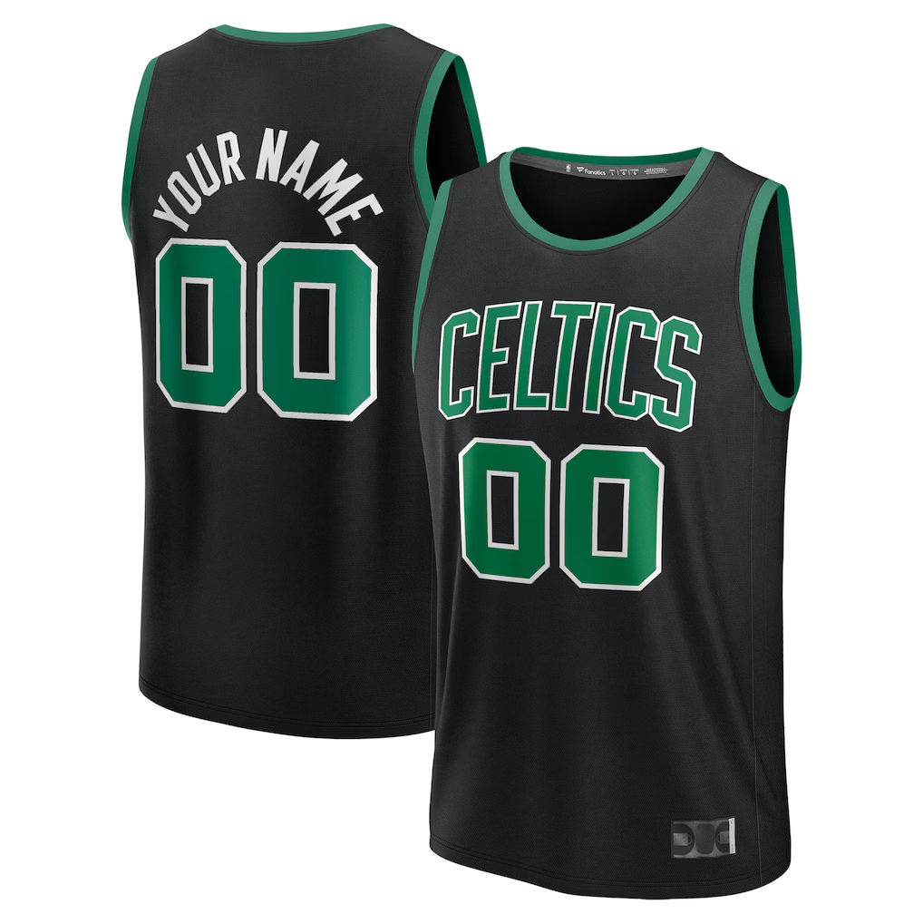 My Store Custom B.Celtics Black Fast Break Jerseys - Statement Edition
