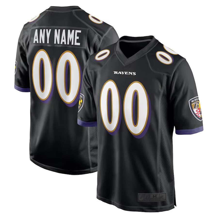 My Store Custom B.Ravens Black Home Game Stitched Jerseys