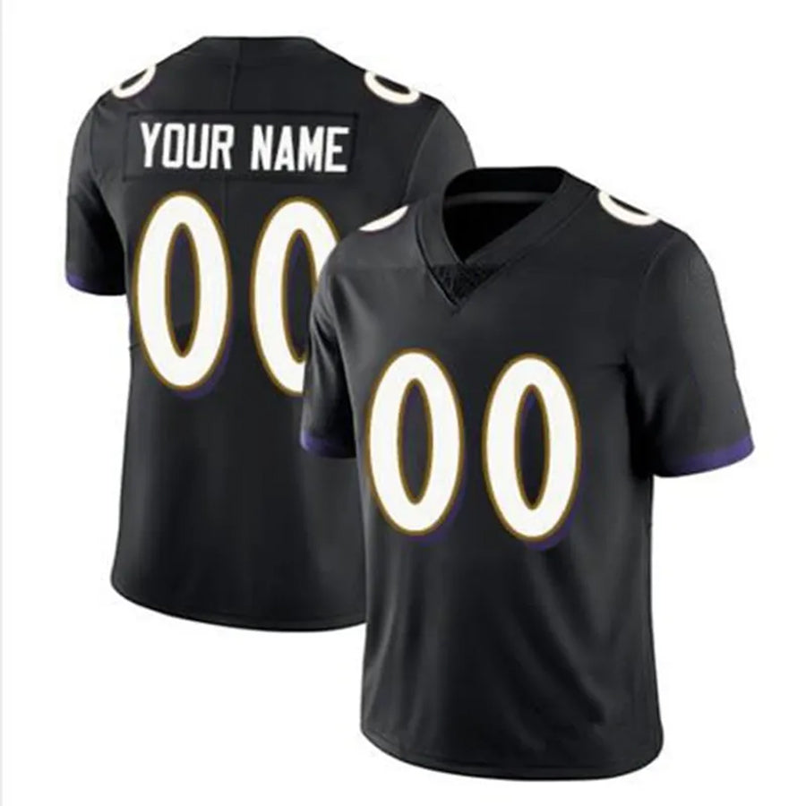 My Store Custom B.Ravens Black Replica Limited Game Stitched Jerseys