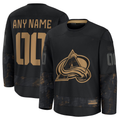 My Store Custom C.Avalanche Black 2024 Military Appreciation Practice Jerseys