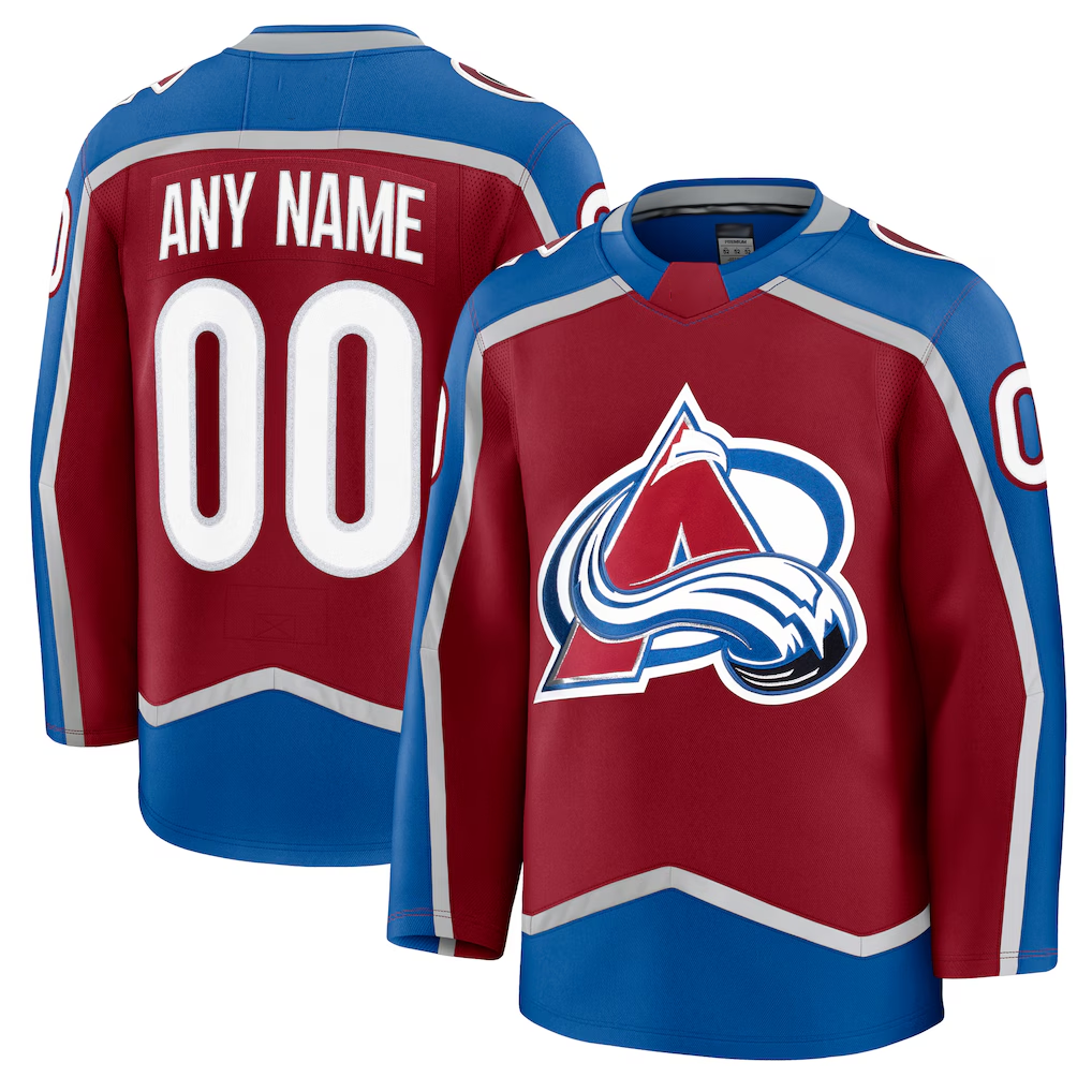 My Store Custom C.Avalanche Burgundy Home Premium Jerseys