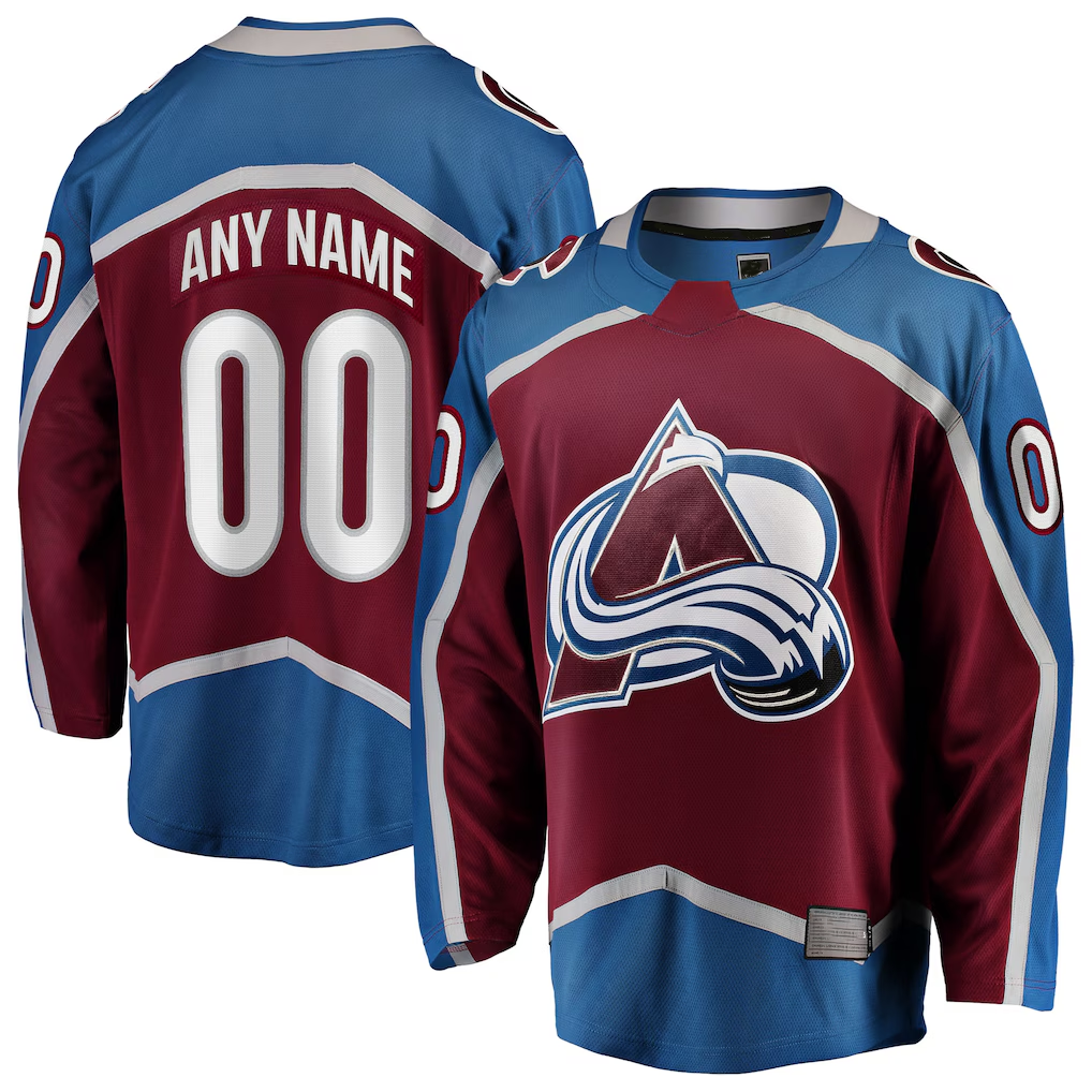 My Store Custom C.Avalanche Maroon Home Breakaway Jerseys