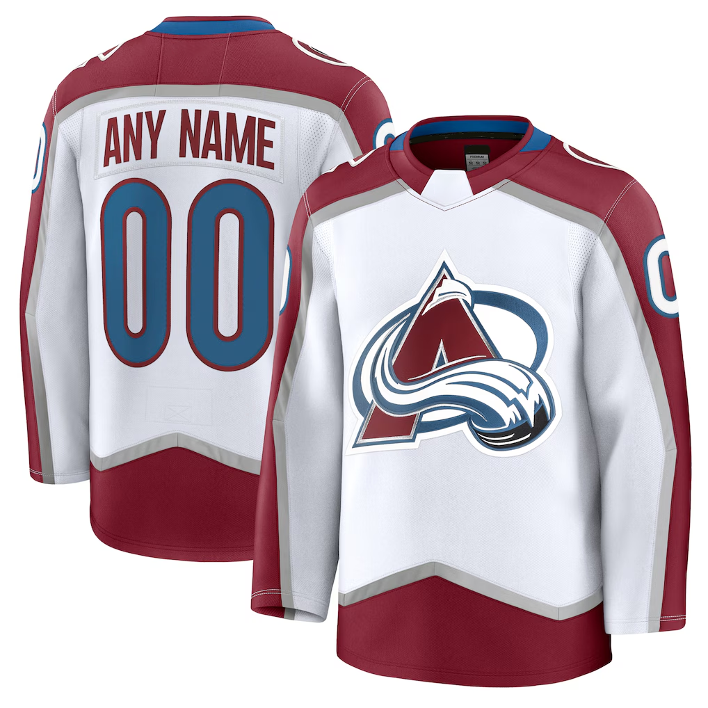 My Store Custom C.Avalanche White Away Premium Jerseys
