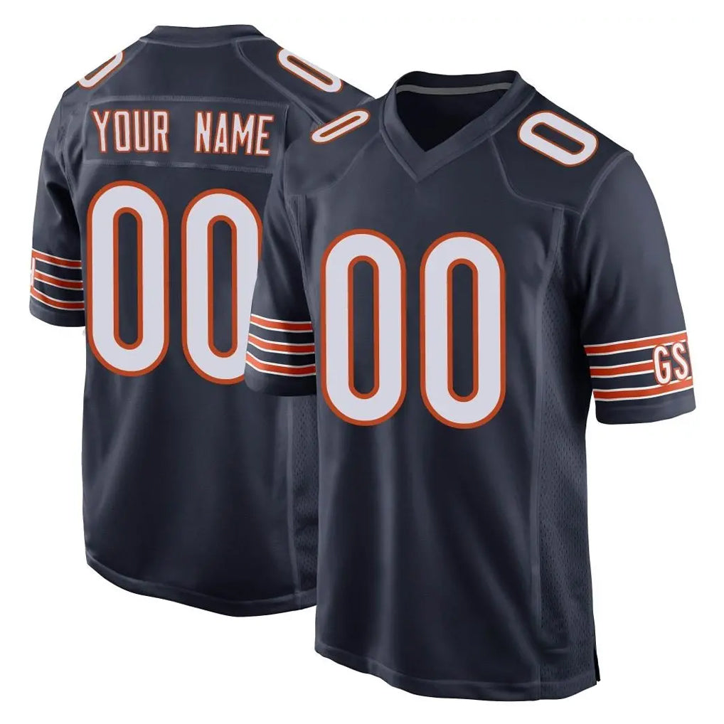 My Store Custom C.Bears Navy Home Game Any Name & Numbers Stitched Jerseys