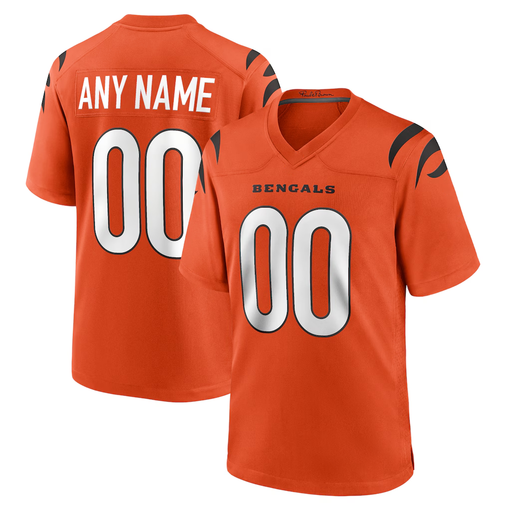My Store Custom C.Bengals Orange Alternate Game Stitched Jerseys