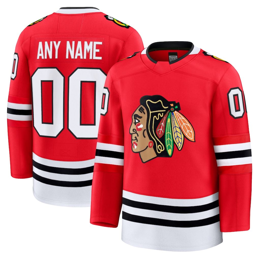 My Store Custom C.Blackhawks Red Home Premium Jerseys