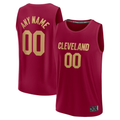 My Store Custom C.Cavaliers  Wine Fast Break Jerseys - Icon Edition