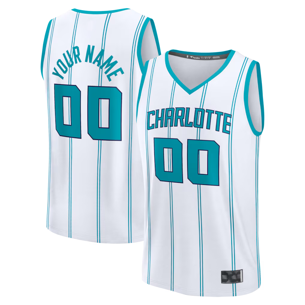 My Store Custom C.Hornets White Fast Break Jerseys - Icon Edition
