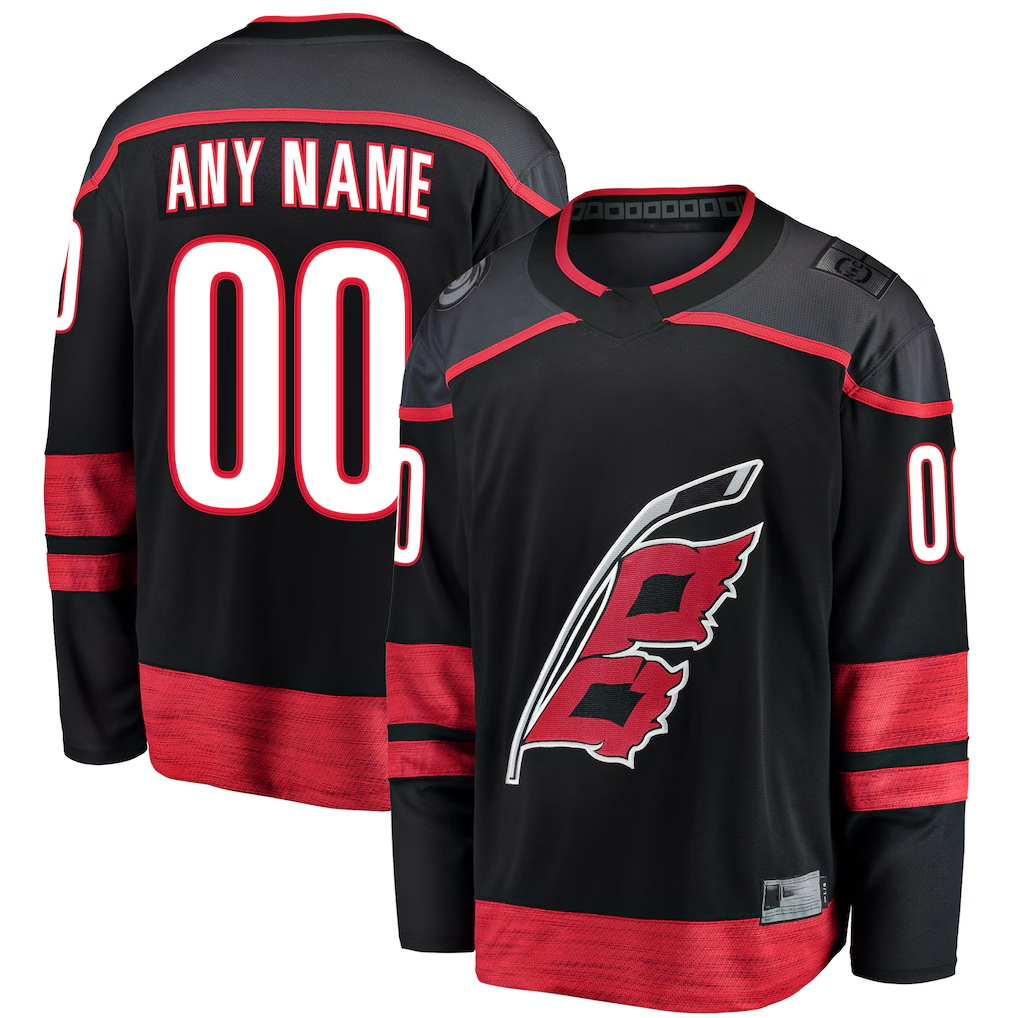 My Store Custom C.Hurricanes Black Home Breakaway Stitched Jerseys