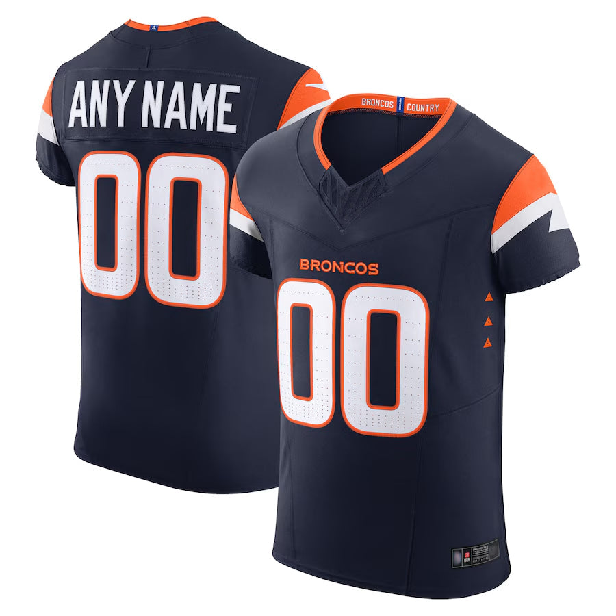 My Store Custom D.Broncos Navy Vapor F.U.S.E. Elite Stitched Jerseys