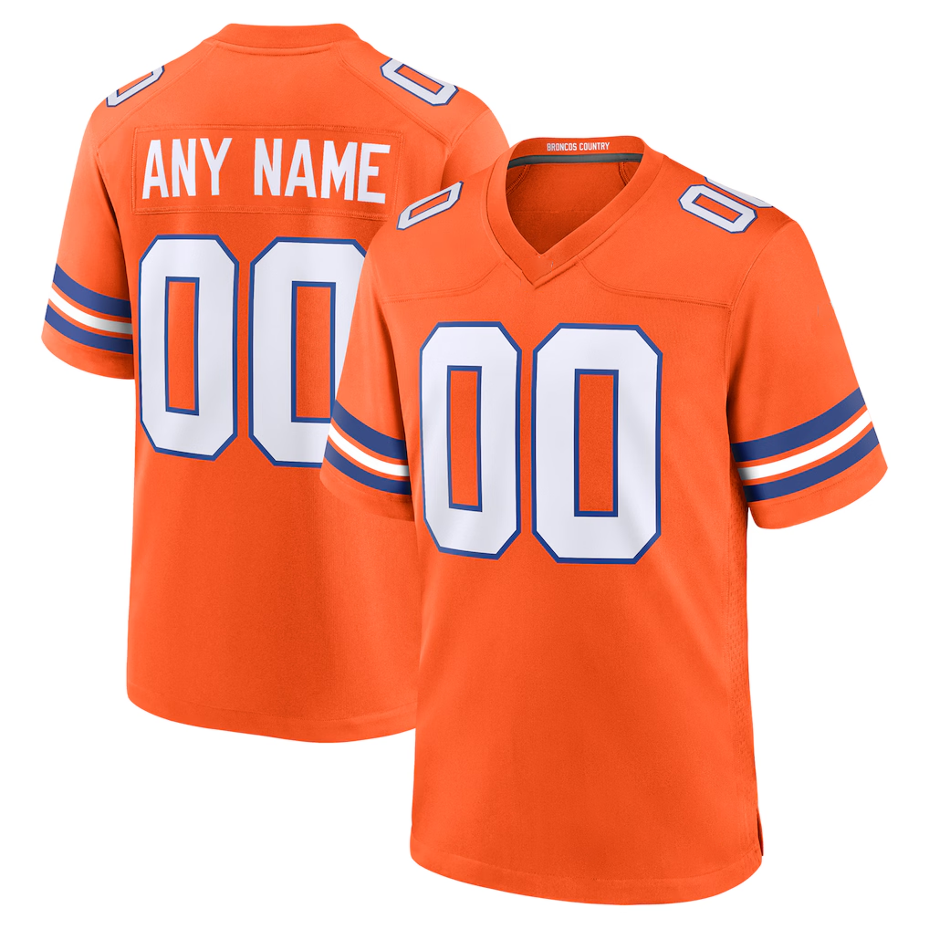 My Store Custom D.Broncos Orange Mile High Collection 1977 Throwback Game Stitched Jerseys
