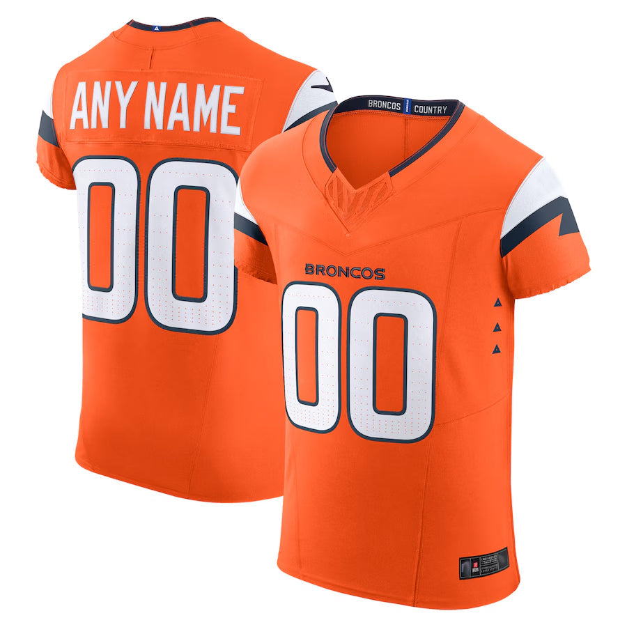 My Store Custom D.Broncos Vapor F.U.S.E. Elite Orange Stitched Jerseys