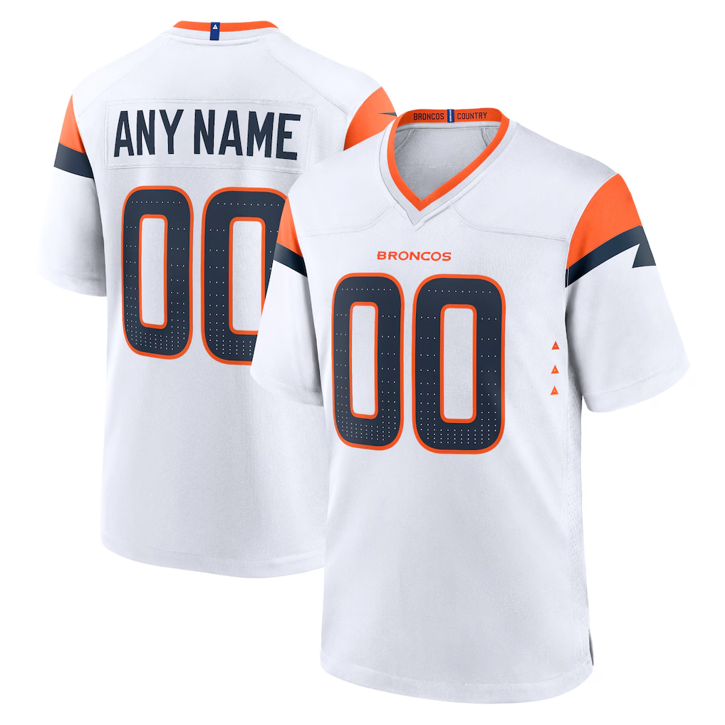 My Store Custom D.Broncos White Game Stitched Jerseys
