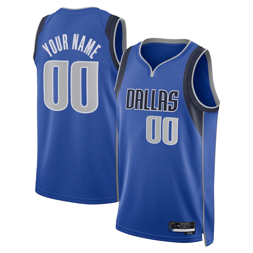 My Store Custom D.Mavericks Blue Swingman Jerseys - Icon Edition