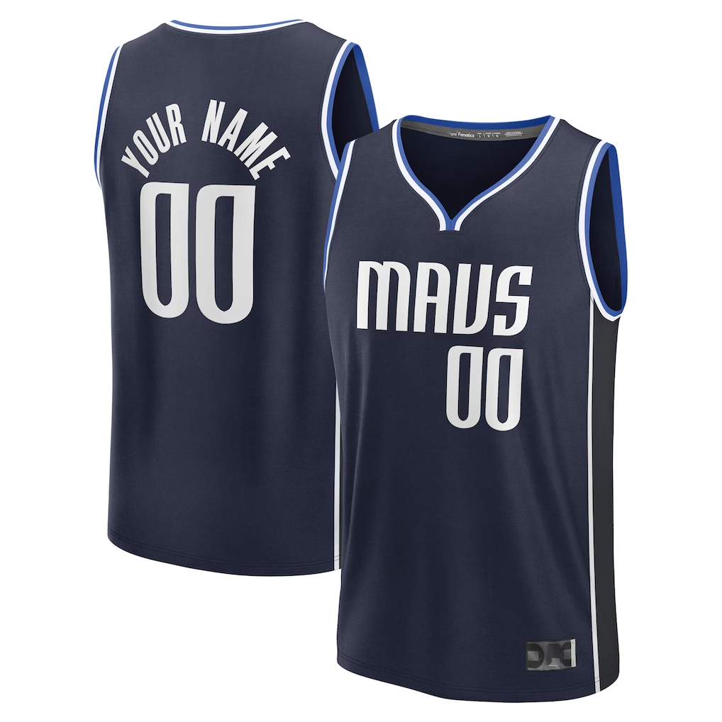 My Store Custom D.Mavericks  Navy Fast Break Jerseys - Statement Edition