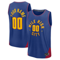 My Store Custom D.Nuggets  Blue Fast Break Jerseys - Statement Edition