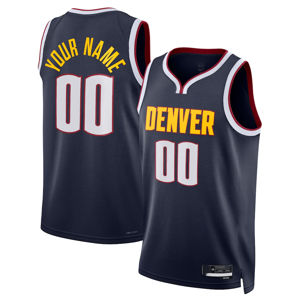 My Store Custom D.Nuggets Navy Swingman Jerseys - Icon Edition