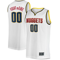 My Store Custom D.Nuggets  White Fast Break Replica Jerseys - Association Edition