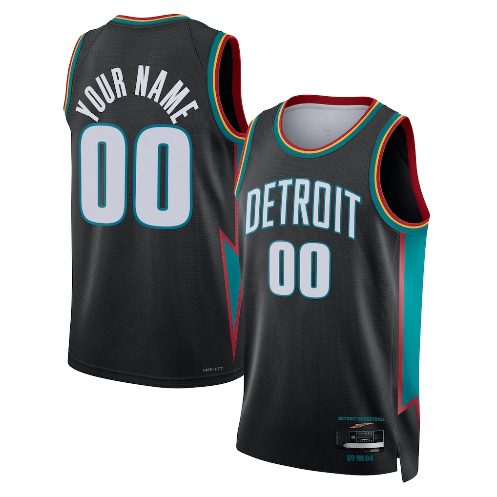 My Store Custom D.Pistons Charcoal 202526 City Edition Swingman Jerseys