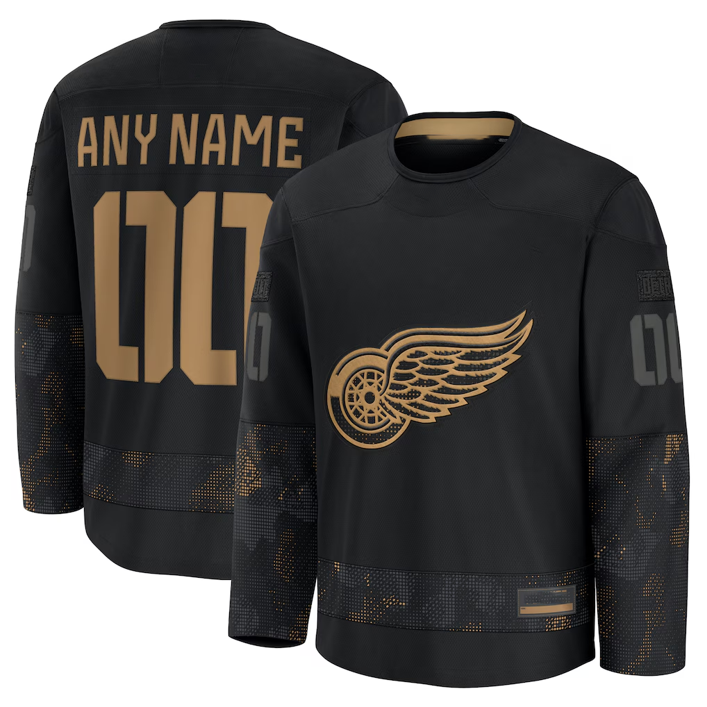 My Store Custom DR.Wings Black 2024 Military Appreciation Practice Jerseys