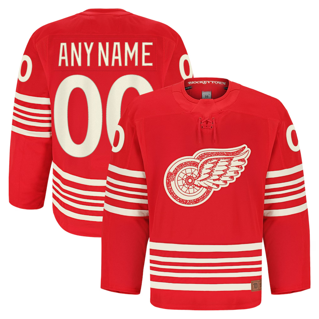 My Store Custom DR.Wings Red Anniversary Authentic Pro Jerseys