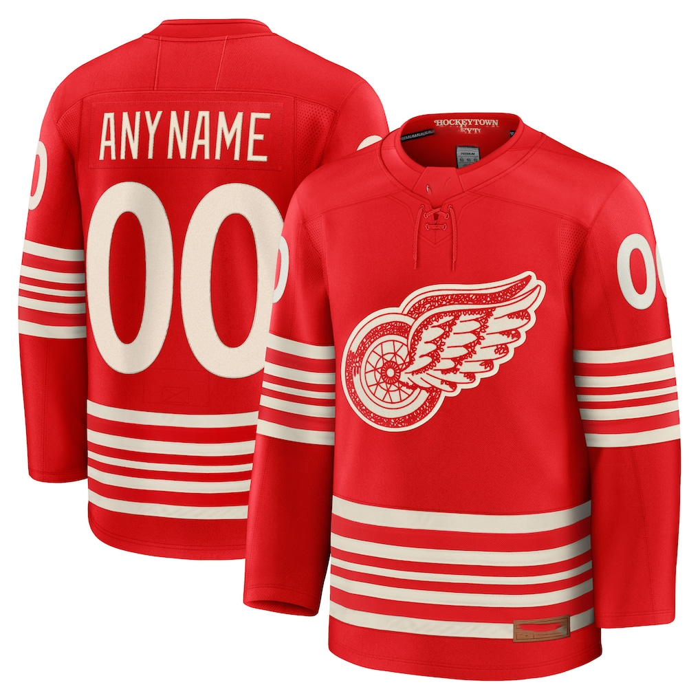 My Store Custom DR.Wings Red Centennial Premium Jerseys