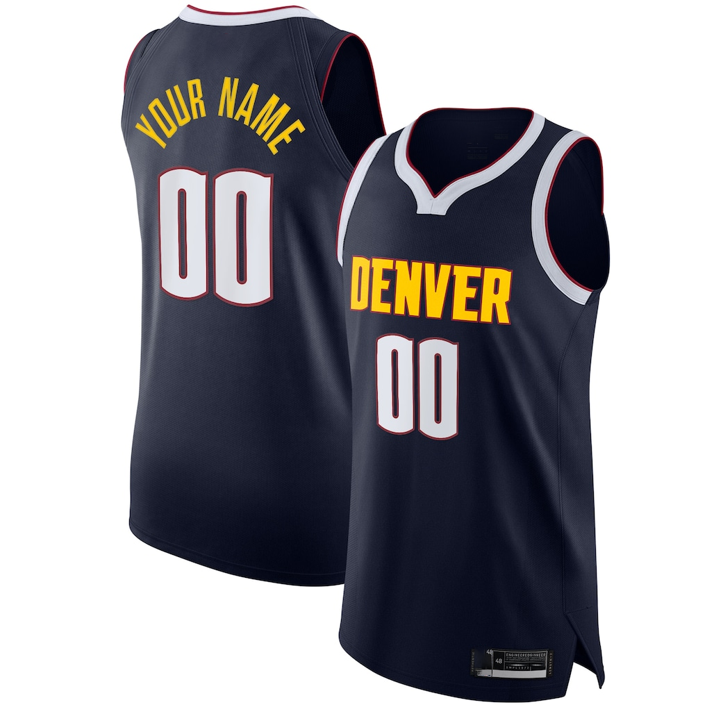 My Store Custom D.Nuggets Navy 202021 Authentic Jerseys - Icon Edition