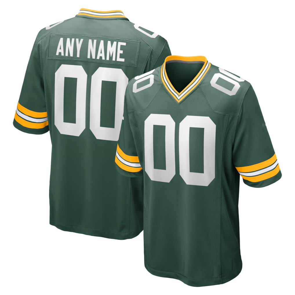 My Store Custom GB.Packers Green Home Game Stitched Jerseys