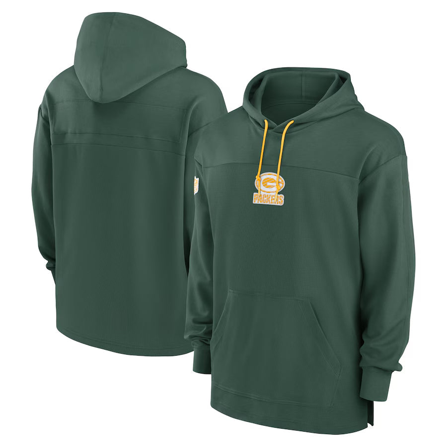 My Store Custom GB.Packers Green Sideline Pullover Hoodie Stitched Jerseys