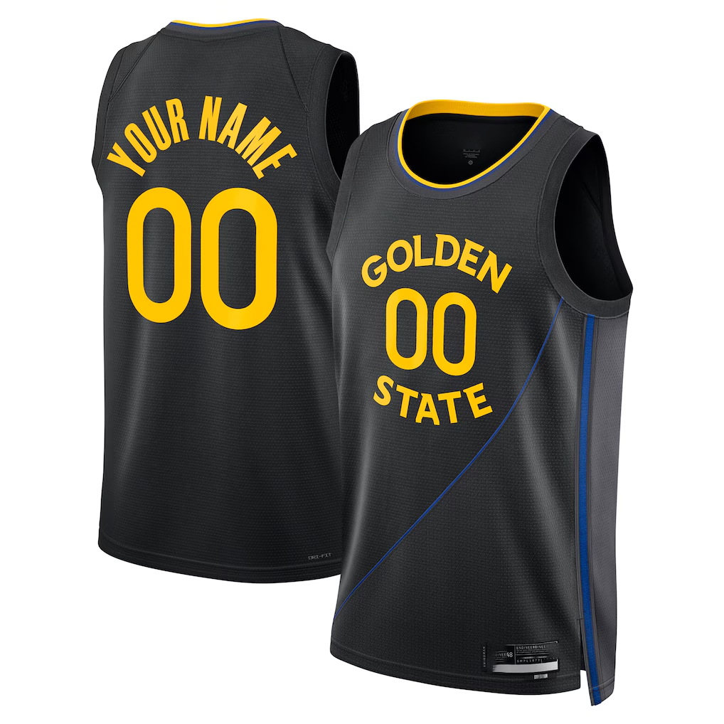 My Store Custom GS.Warriors Black 202425 Swingman Jerseys - Statement Edition