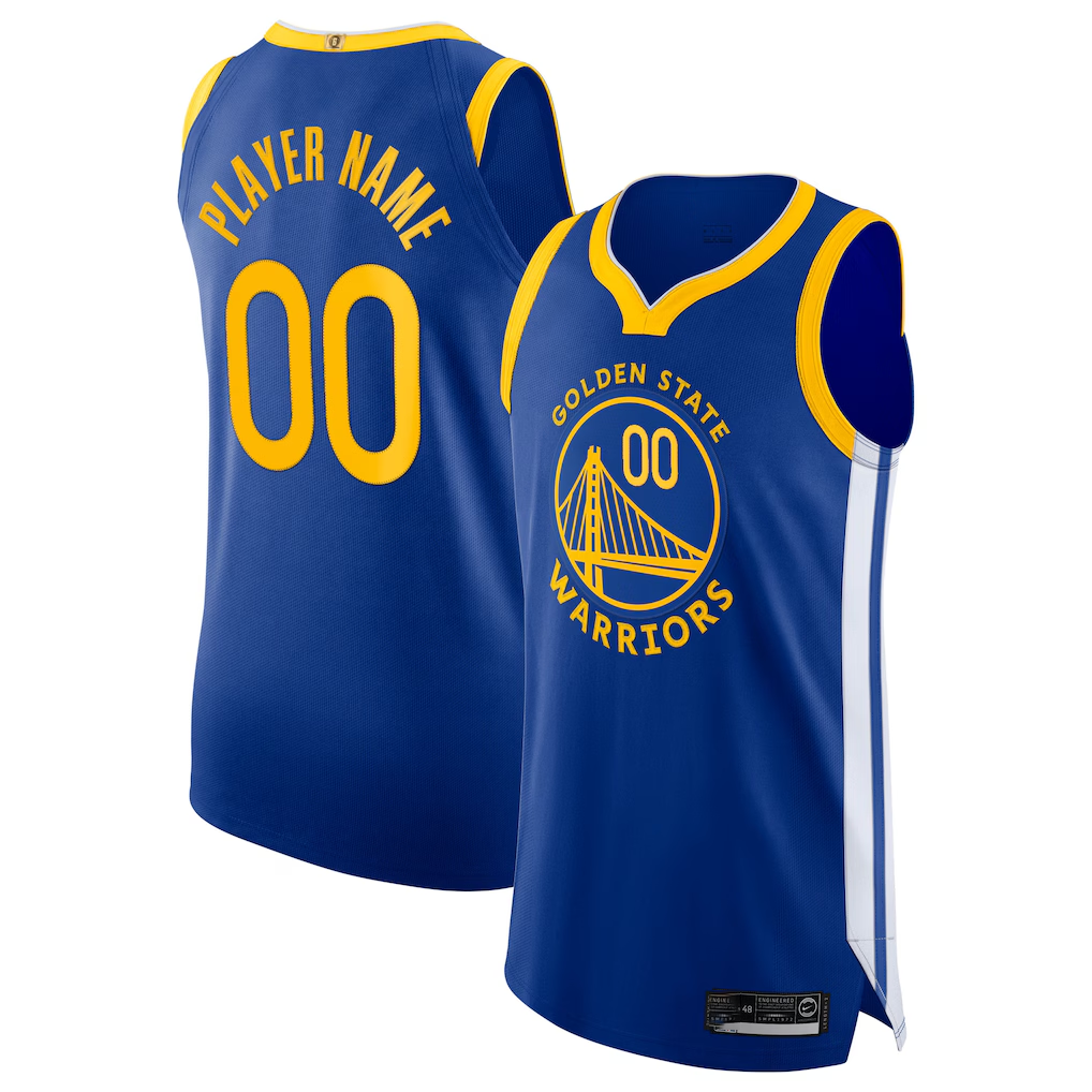 My Store Custom GS.Warriors Blue 202021 Authentic Jerseys - Icon Edition