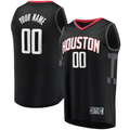 My Store Custom H.Rockets Black Fast Break Replica Stitched Jerseys- Statement Edition
