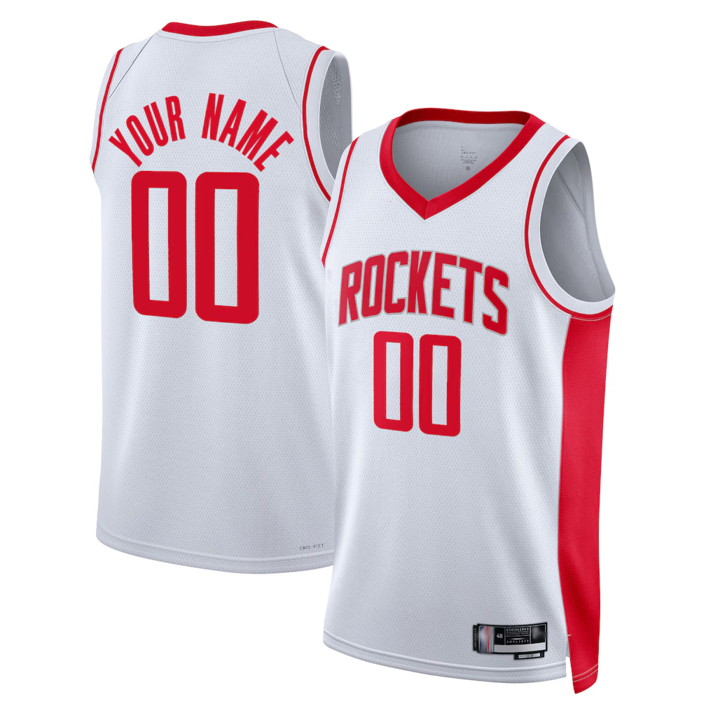 My Store Custom H.Rockets White Swingman Stitched Stitched Jerseys- Association Edition