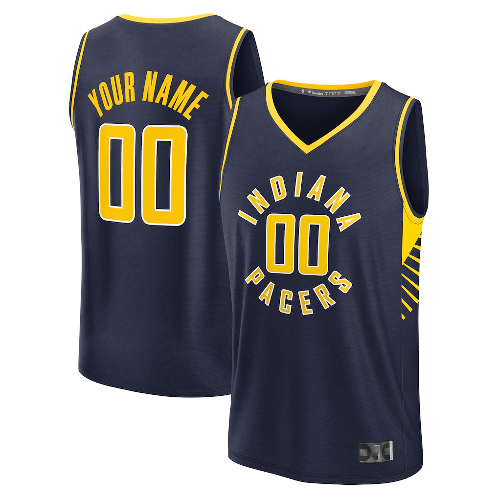My Store Custom I.Pacers Navy Fast Break Jerseys - Icon Edition