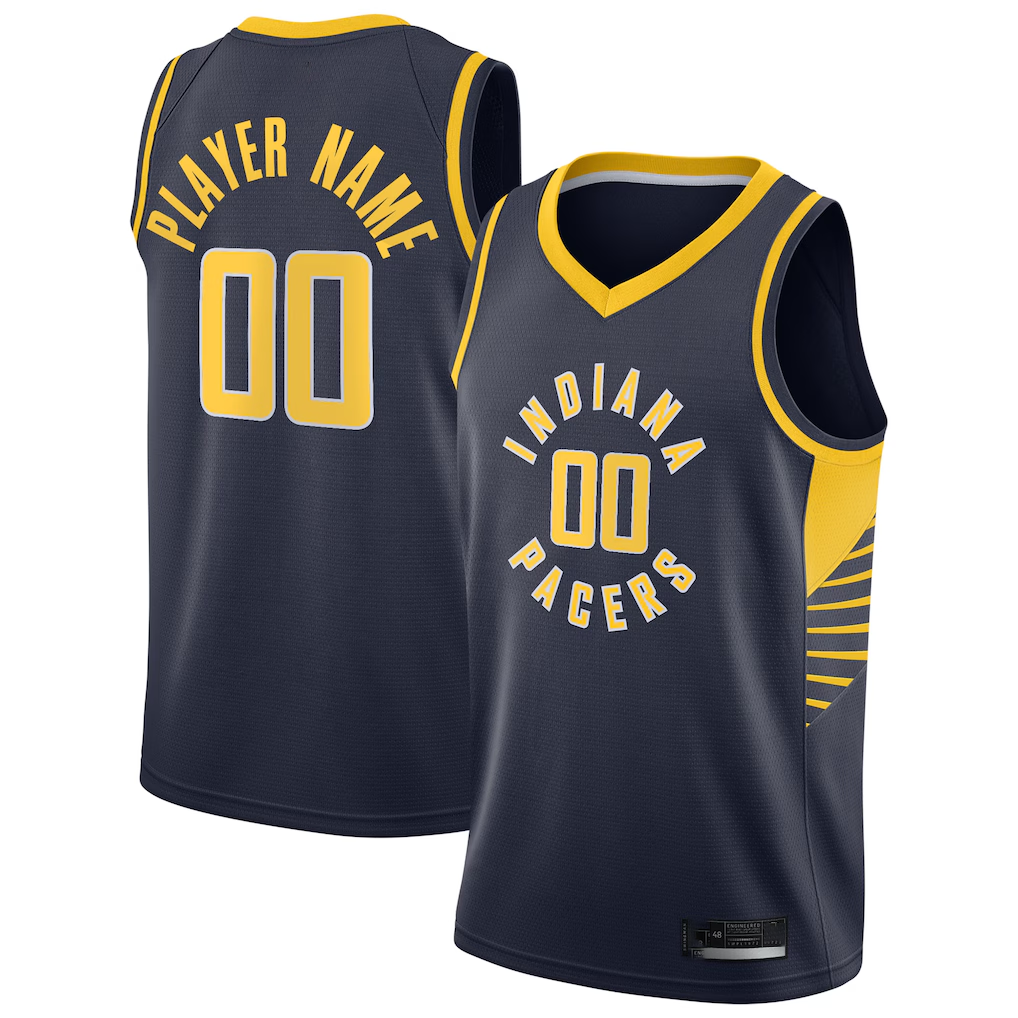 My Store Custom I.Pacers Navy 202021 Swingman Jerseys - Icon Edition