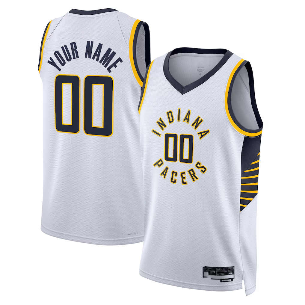 My Store Custom I.Pacers White Swingman Jerseys - Association Edition