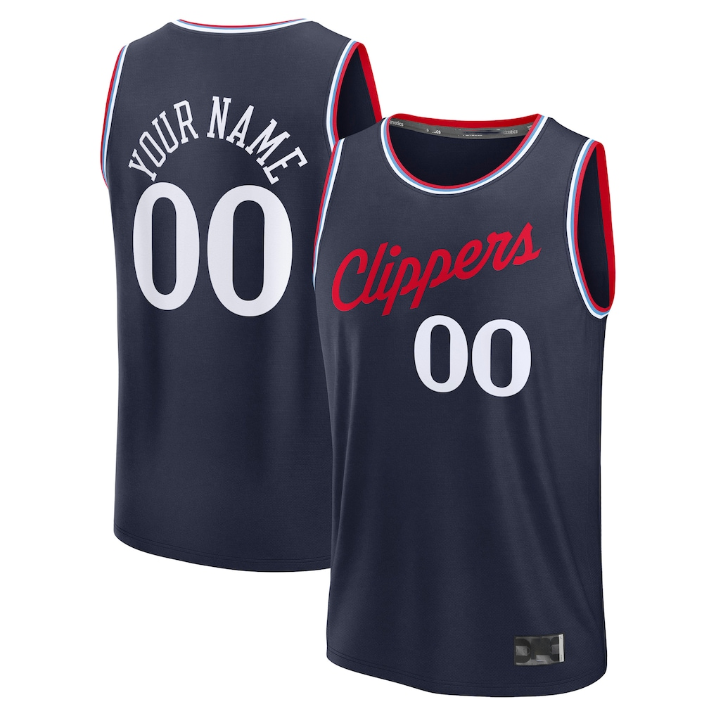 My Store Custom L.Clippers Navy Fast Break Stitched Jerseys- Icon Edition