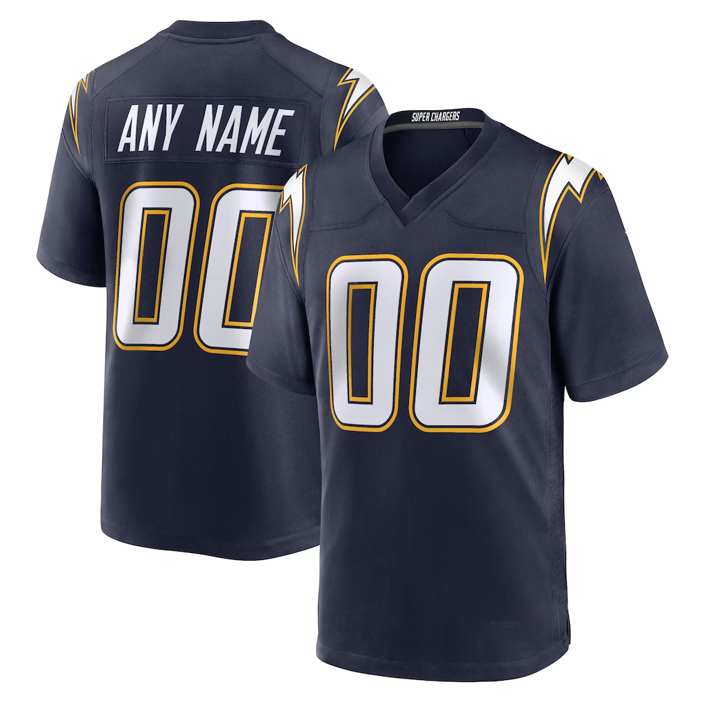 My Store Custom LA.Chargers Navy Alternate Super Chargers Game Stitched Jerseys
