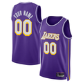 My Store Custom LA.Lakers Purple Swingman Stitched Jerseys - Statement Edition