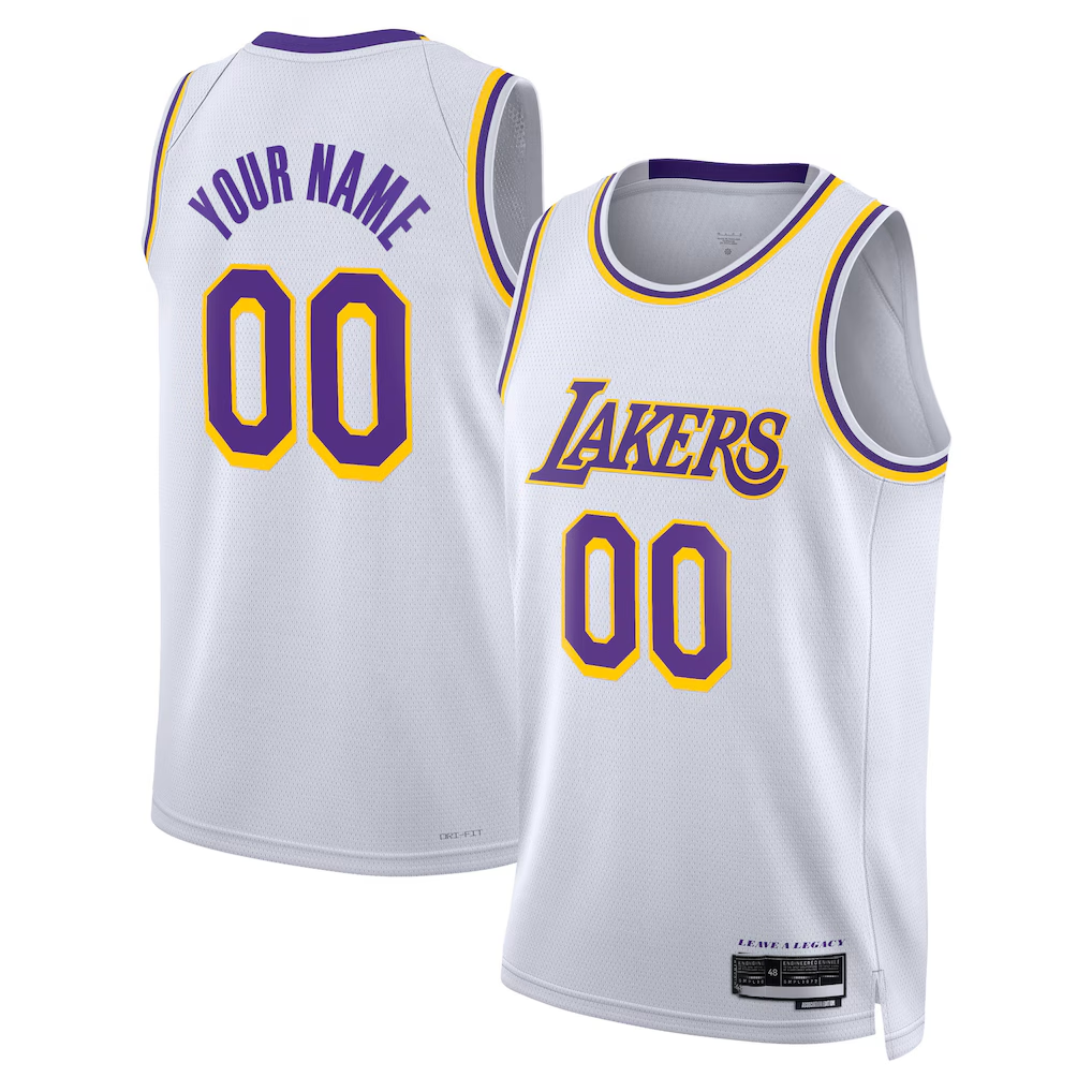 My Store Custom LA.Lakers White Swingman Stitched Jerseys - Association Edition