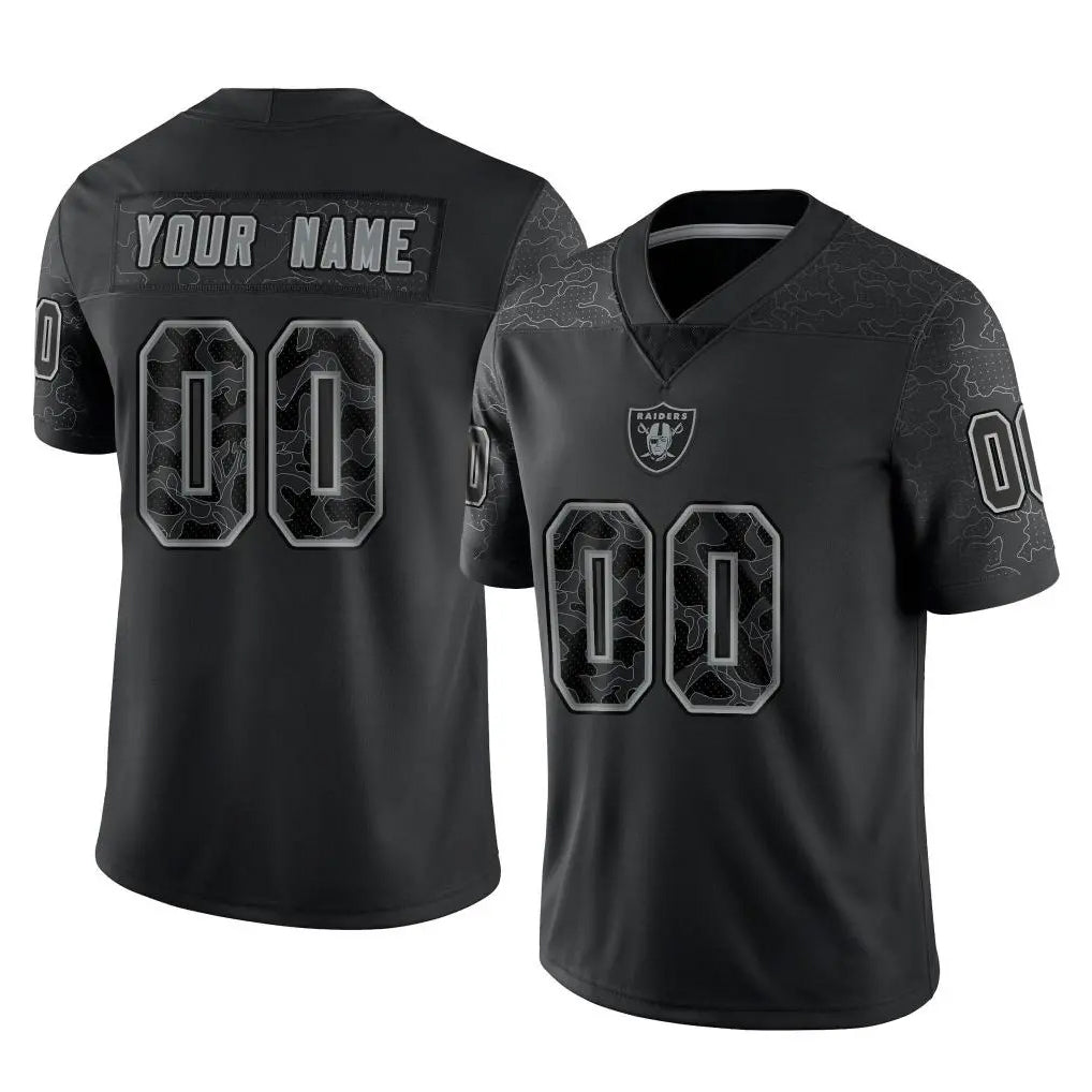 My Store Custom LV.Raiders Black Reflective Limited Game Any Name & Numbers Stitched Jerseys