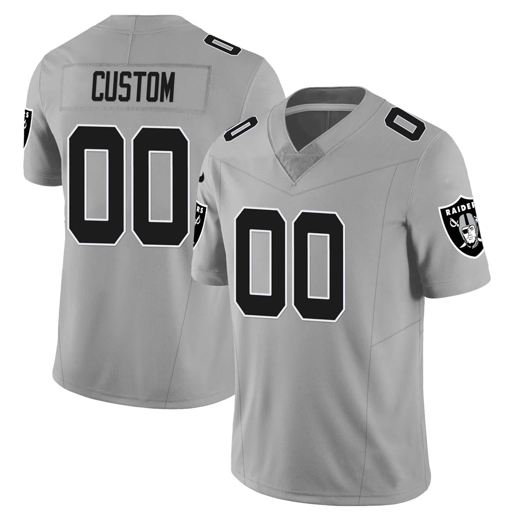 My Store Custom LV.Raiders Gray Limited Vapor F.U.S.E. Home Game Stitched Jerseys